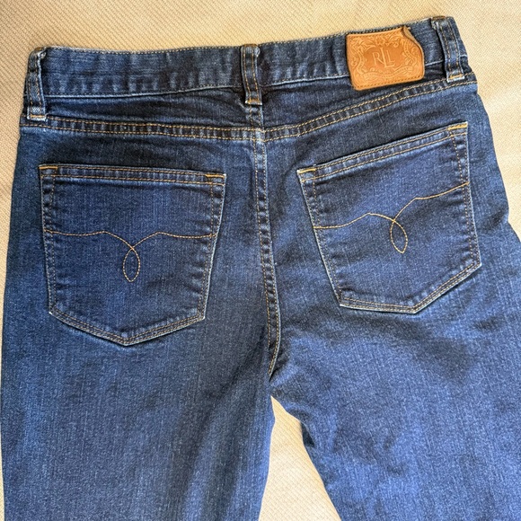 Lauren Jeans Co. Bootcut Stretch Jeans Blue Denim Logo Button Pockets Women Sz 4 - Picture 12 of 14